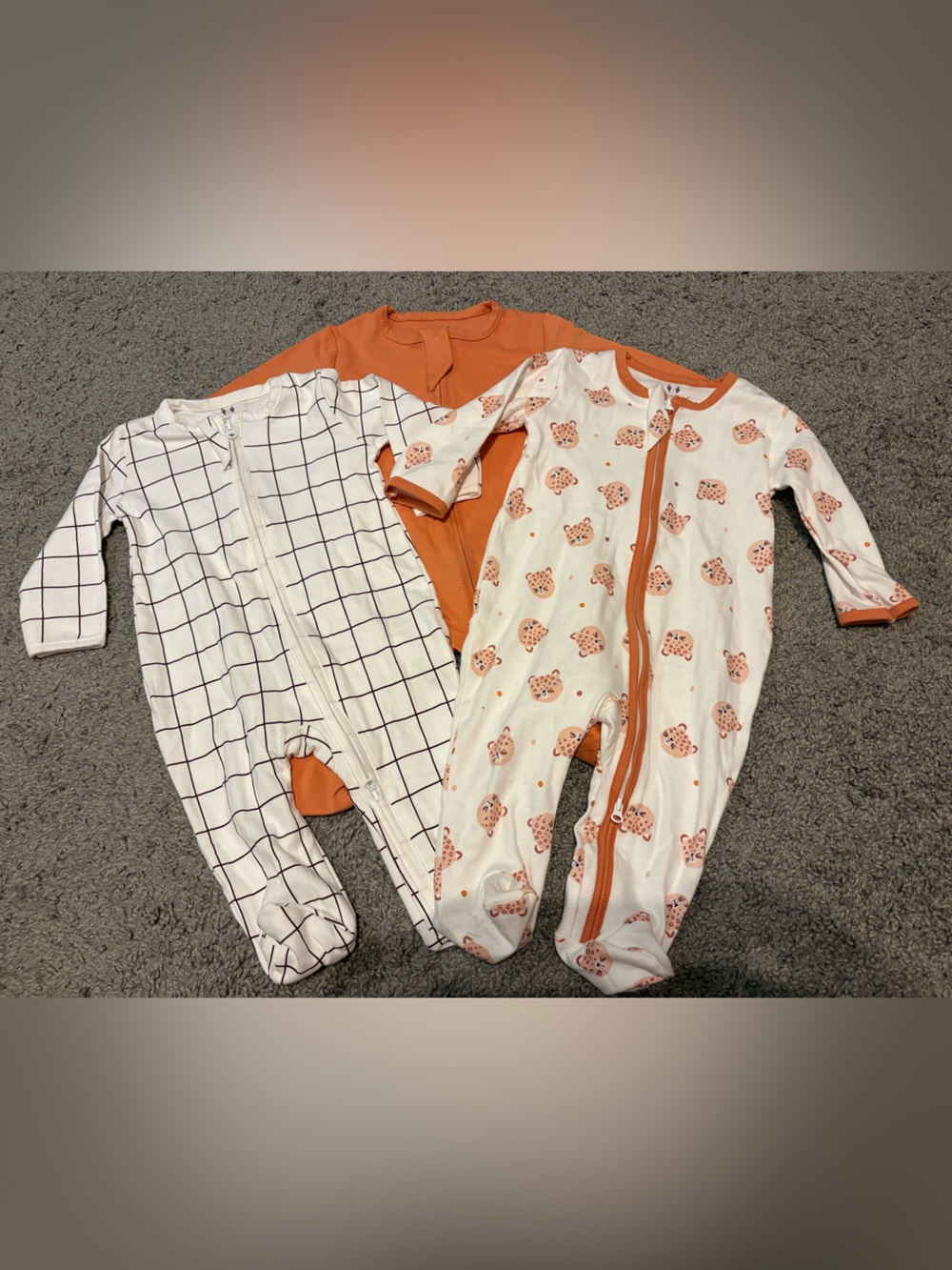 Set of 3 Miracle Baby Footie Pajamas